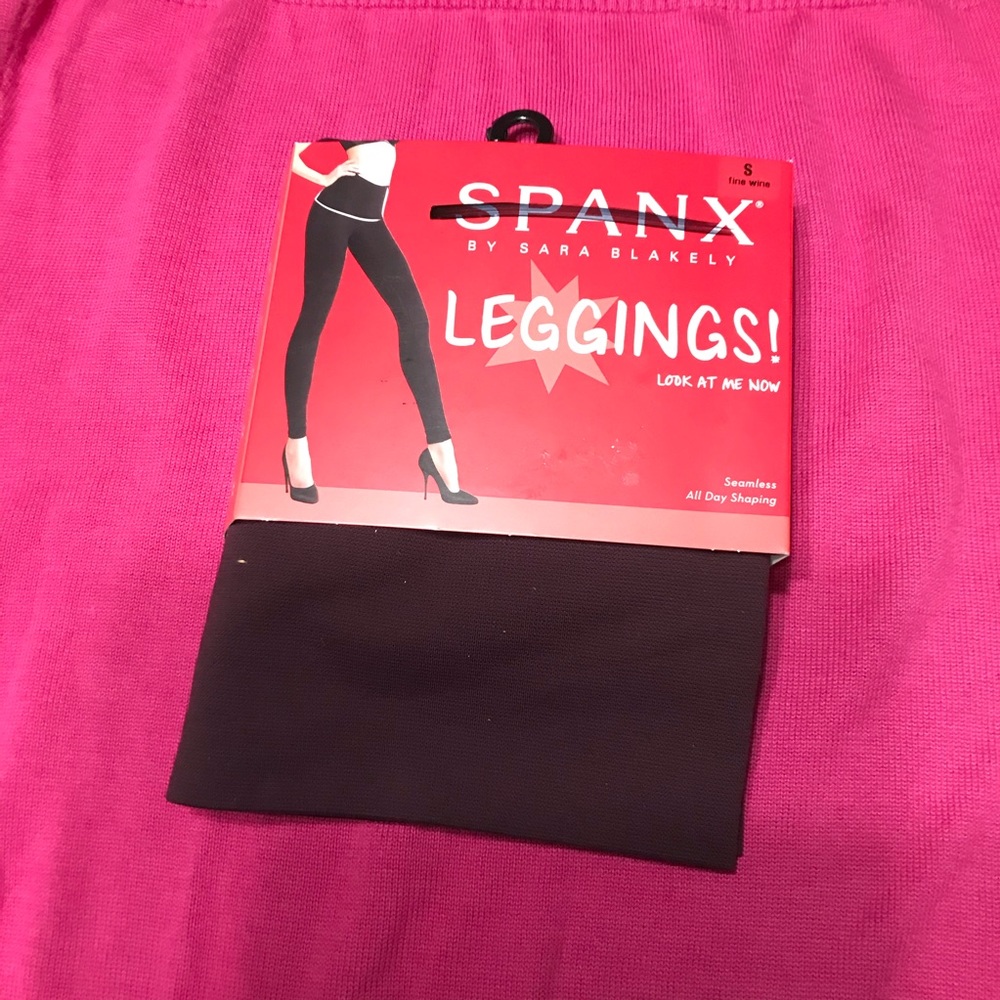 NWT Spanx Fine Wine Burgundy Seamless Leggings